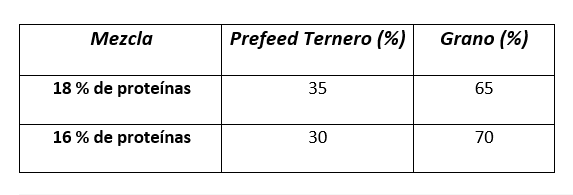 Prefeed ternero